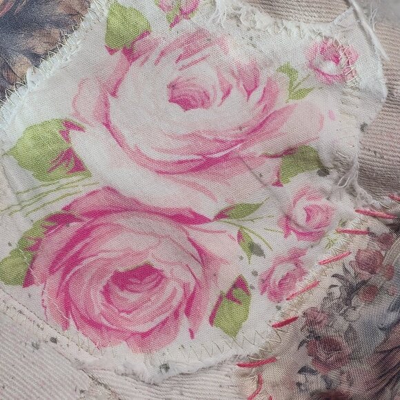 OOAK Upcycled Indie Boho Top Hat Sassy Cherub Graffiti Flower Cat Adjusts L-S main image 15